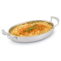 Oval Au Gratin Pan12" x 8.5" x 2" Stainless Steel
