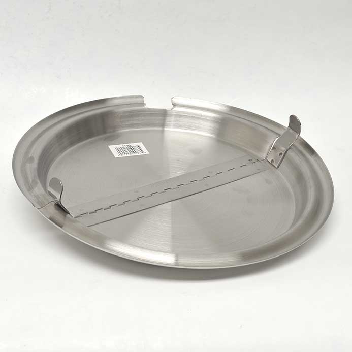 Hinged Inset Cover 9 5/8" with Notch Stainless Steel