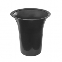 Floral Vase 9"DIA x 10"H Black