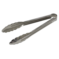 Stainless Steel 1 Piece Utility Tongs 9" (C)