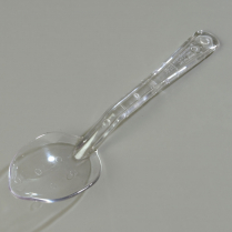 Plastic Solid Spoon 11" Clear