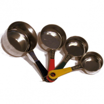 Measuring Cup Set of 4 Coded Handle Stainless Steel Set