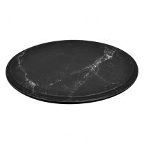 Dalebrook Black Carrara Marble Platter 11.25" Dia x 1/2"H