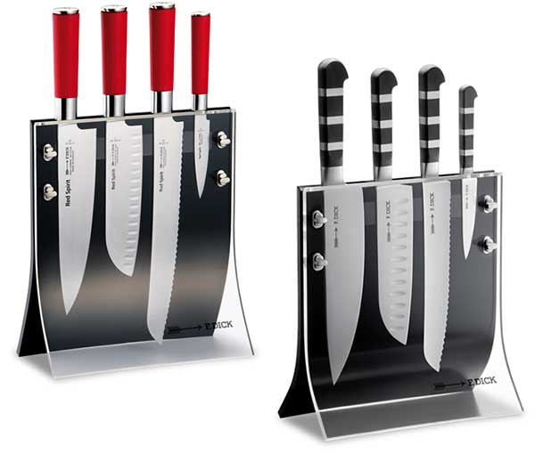 F.Dick - 4 Piece Knife Set w/ Knife Block - Forged - ActiveCut - 8907200  - Black - Davison's Butcher Supply