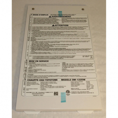 20476846 Front Panel, OM-122DW