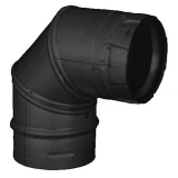 Duravent PelletVent Stove Pipe Elbow 45°  Black 3"