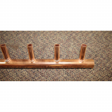 Pex HRH Simplex Mani. U-Cut 1" x 1/2" x 24" Copper Close Up