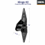 Garage Door Hinge No.2, Black (2-Pack)