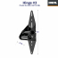 Garage Door Hinge No.3, Black (3-Pack)