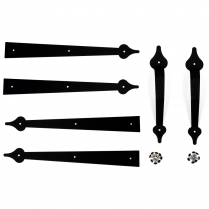 Quincaillerie décorative pour porte de garage, noir