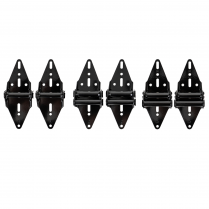 Garage Door Hinge Replacement Kit, Black (2 of Each)