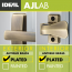 AJ Modern Lever Set For Storm Doors, Antique Brass