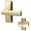 AJ Modern Lever Set For Storm Doors, Brass