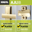 AJ Modern Lever Set For Storm Doors, Brass