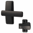 AJ Modern Lever Set For Storm Doors, Black