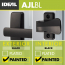 AJ Modern Lever Set For Storm Doors, Black