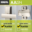 AJ Modern Lever Set For Storm Doors, Satin Nickel