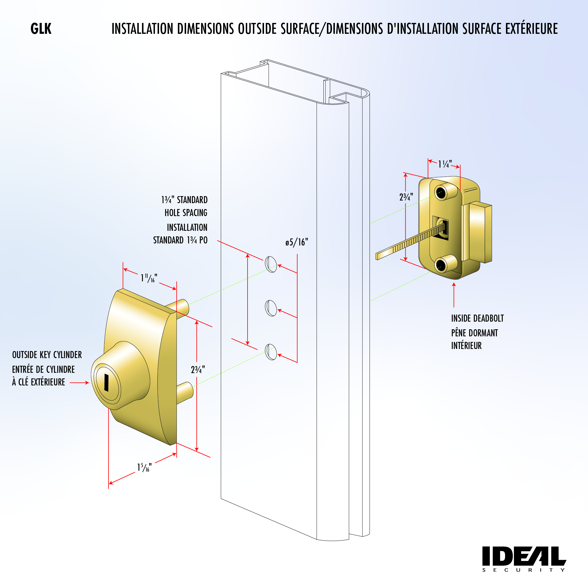 Keyed Deadbolt, Black