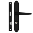 MS Mortise Lever Set With Keyed Deadbolt, Straight Lever, Matte Black
