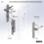 MS Mortise Lever Set With Keyed Deadbolt, Straight Lever, Matte Black