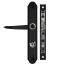 MS Mortise Lever Set With Keyed Deadbolt, Straight Lever, Matte Black