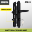 MS Mortise Lever Set With Keyed Deadbolt, Straight Lever, Matte Black