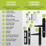 MS Mortise Lever Set With Keyed Deadbolt, Straight Lever, Matte Black