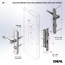 MS Mortise Lever Set With Keyed Deadbolt, Straight Lever, Matte Black