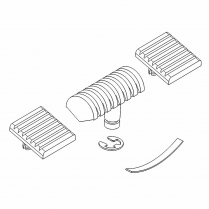 Parts Kit For SK800KBL Handle - Caps, Button, Spring Clip And Lock Spring, Grey