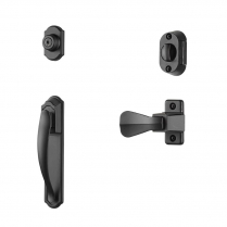 Discontinued: DX Pull Handle Set With Keyed Deadbolt, Matte Black