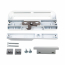 Sliding Patio Door Handle Set, Non-Keyed Replacement Handle, White, Left-Handed