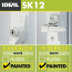 Classic Push-Button Handle Set With Key Lock, White