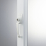 Classic Push-Button Handle Set With Key Lock, White