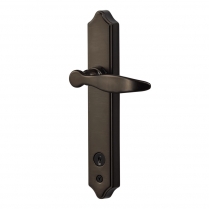 Discontinué : Ensemble de poignée de luxe pour contre-porte avec pêne dormant (Bronze huilé)
