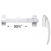 Barre de poussé pour contre-porte avec poignée CS, blanc