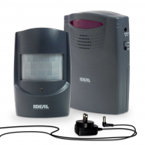 Alerte et détecteur de mouvement sans fil et extensible avec adaptateur AC, gris