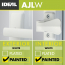 Discontinued: AJ Modern Lever Set For Storm Doors, White