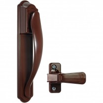 Discontinued: DX Pull Handle Set With Back Plate, Brown