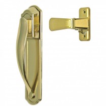 DX Pull Handle Set With Back Plate, Bright Brass