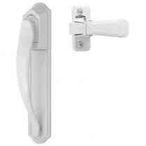 DX Pull Handle Set With Back Plate, White