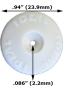 White Plastic Cap Washers 500/Box
