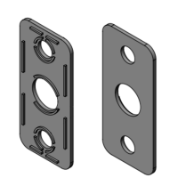 Cale pour loquet intérieur modèle 357, noir