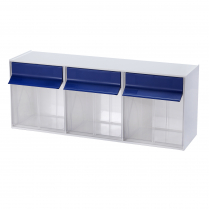 Tilt Bin G2 - 3 Bins, Blue/White