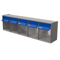 Bacs basculants - 5 bacs (bleu, gris)