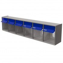 Discontinué : Bacs basculants - 6 bacs (bleu, gris)
