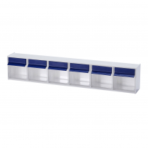 Bacs basculants - 6 bacs (bleu, blanc)