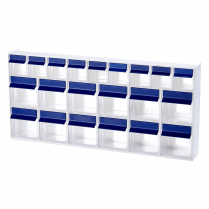 Bacs basculants - 21 bacs (bleu, blanc)
