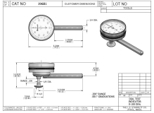 196B1 Universal Back Plunger Dial Dimensional Drawing