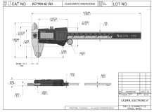 EC799A-6/150 Electronic Caliper Dimensional Drawing