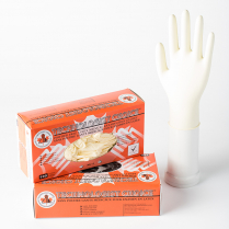 MEDICAL EXAM LATEX GLOVES, PF, MEDIUM